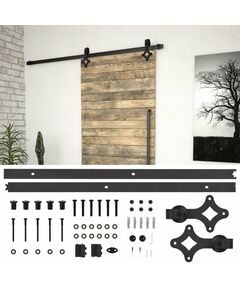 Комплект механизъм за плъзгаща врата SKIEN 183 см стомана черен