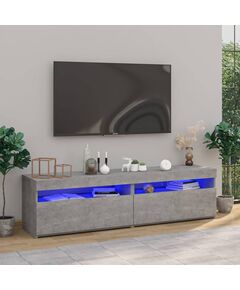 ТВ шкаф с LED осветление, сив сонома, 120x35x40 см, Цвят: Сив, Размер: 75 x 35 x 40 cm