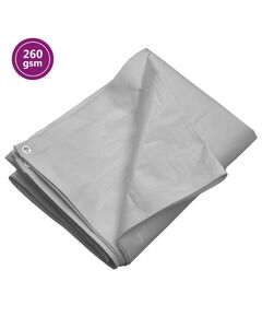 Брезент, 260 г/м², 2x3 м, сив, HDPE