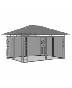 Шатра с мрежа против комари, 4x3x2,73 м, антрацит, 180 г/м²