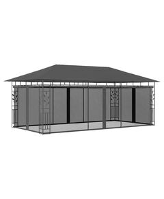 Шатра с мрежа против комари, 6x3x2,73 м, антрацит