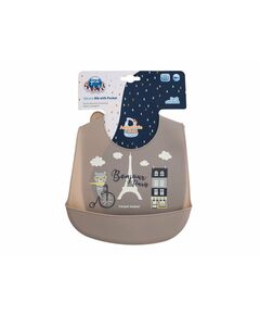 Canpol babies Bonjour Paris Silicone Bib With Pocket