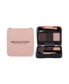 Makeup Revolution London Brow Sculpt Kit  Set and Pallette For Eyebrows, Капацитет: 2,2 g, Пол: Women, Shade: Dark Brown