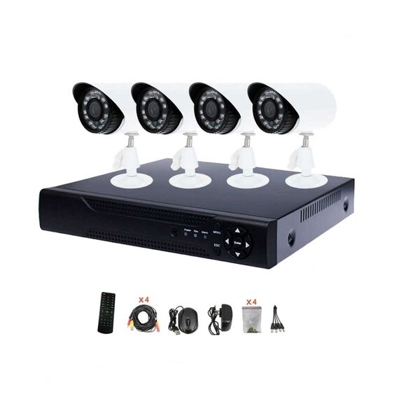 Кабелен мрежов рекордер с 4 камери - CCTV Security Recording System - 020231