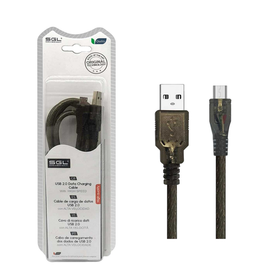 Кабел за зареждане и данни - 13S - USB-A мъжки/Micro USB - 3м - 097374