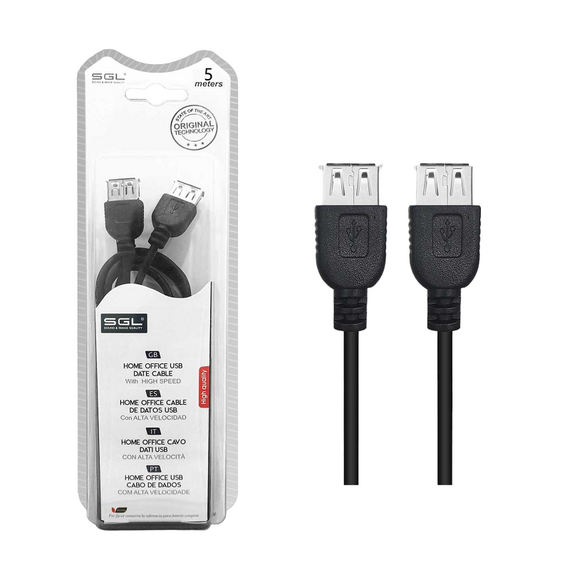 Удължителен кабел USB 2.0 - 8S - женски/женски - 5 м - 097442