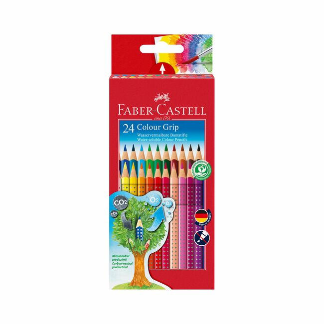 Faber-Castell Акварелни моливи Grip 2001, 24 цвята