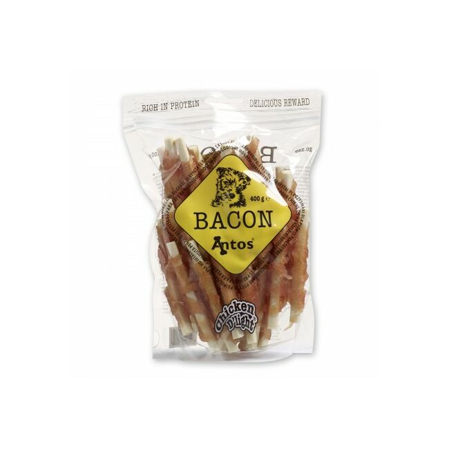 Antos Bacon Chicken D`Light калциеви пръчици с пиле, 400 гр