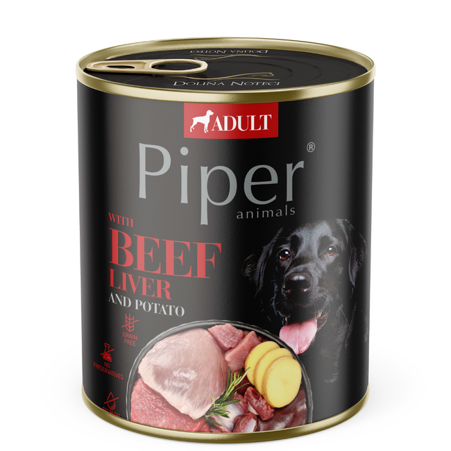 Piper Adult Dog храна за кучета с телешки дроб и картофи, 800 г