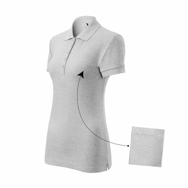 Malfini Cotton polo shirt W MLI-21303 light gray melange, Пол: Women, Размер: XS