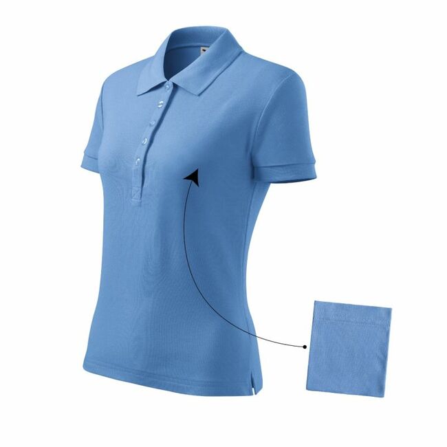 Malfini Cotton polo shirt W MLI-21315 sky blue, Пол: Women, Размер: l