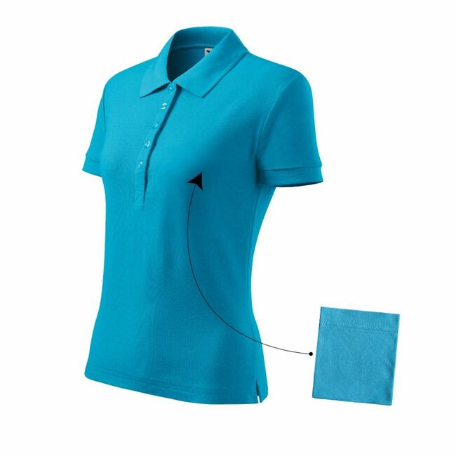 Malfini Cotton polo shirt W MLI-21344 turquoise, Пол: Women, Размер: m