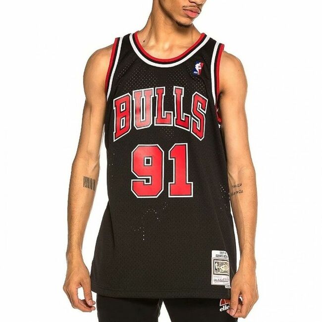 Mitchell & Ness Chicago Bulls NBA Swingman Alternate Jersey Bulls 97 Dennis Rodman SMJYGS18152-CBUBLCK97DRD, Пол: Men, Размер: s