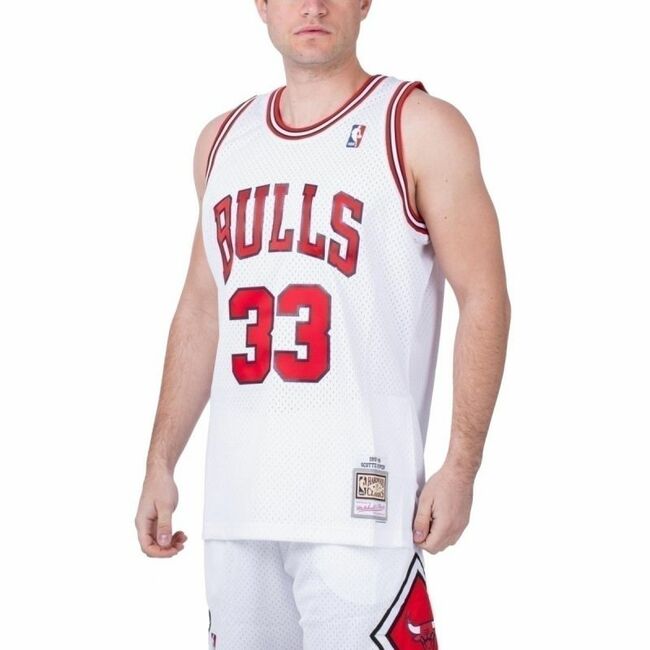 Mitchell & Ness Chicago Bulls NBA Home Swingman Jersey Bulls 97-98 Scottie Pippen M SMJYAC18054-CBUWHIT97SPI, Пол: Men, Размер: xxl