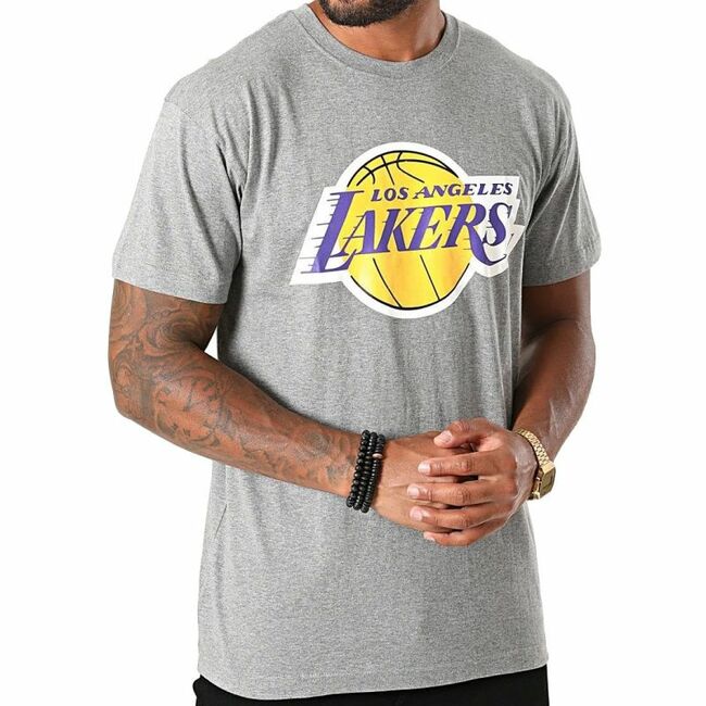 Mitchell & Ness NBA Los Angeles Lakers Team Logo Tee M BMTRINTL1268-LALGYML, Пол: Men, Размер: s