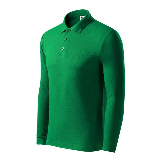 Malfini Pique Polo LS M MLI-22116 polo shirt grass green, Пол: Men, Размер: xl