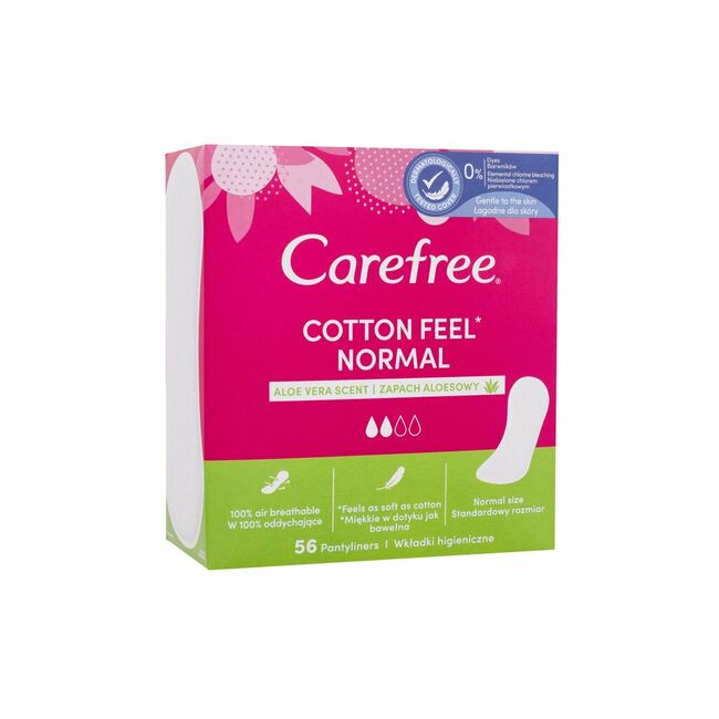 Carefree Cotton Feel Normal Aloe Vera PantyLiner, Капацитет: 56 pc, Пол: Women