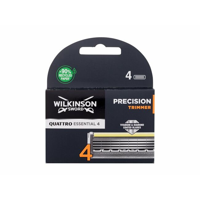 Wilkinson Sword Quattro Essential 4 Precision Trimmer Replacement blade, Капацитет: 4 pc, Пол: Men