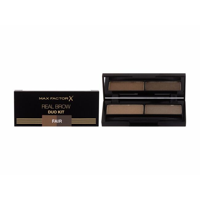 Max Factor Real Brow Duo Set and Pallette For Eyebrows, Капацитет: 3,3 g, Пол: Women, Shade: 001 Fair